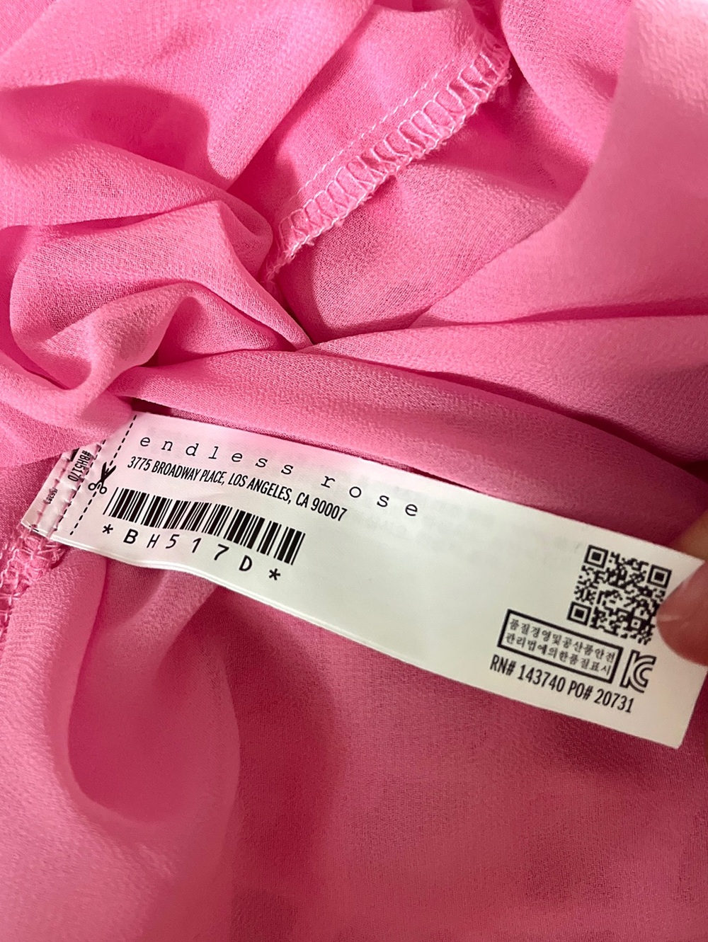 Endless Rose Bubble Puff Texturized fabric midi dress puff sleeve Pink size S - Picture 15 of 17